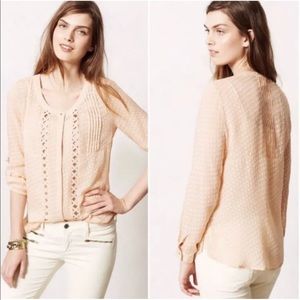 Anthropologie Meadow Rue Adoria Peach Blouse